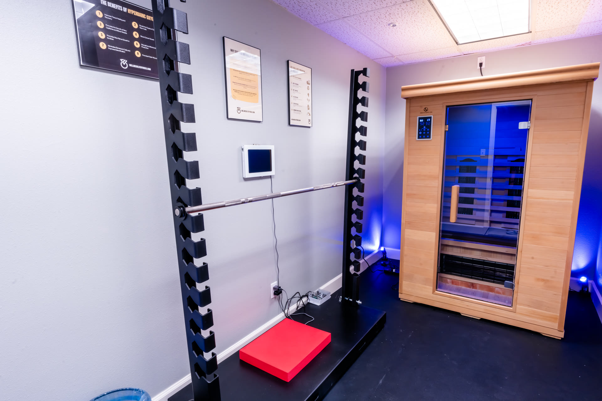 Wellness Elite Fitness - recovery suite and strength floor